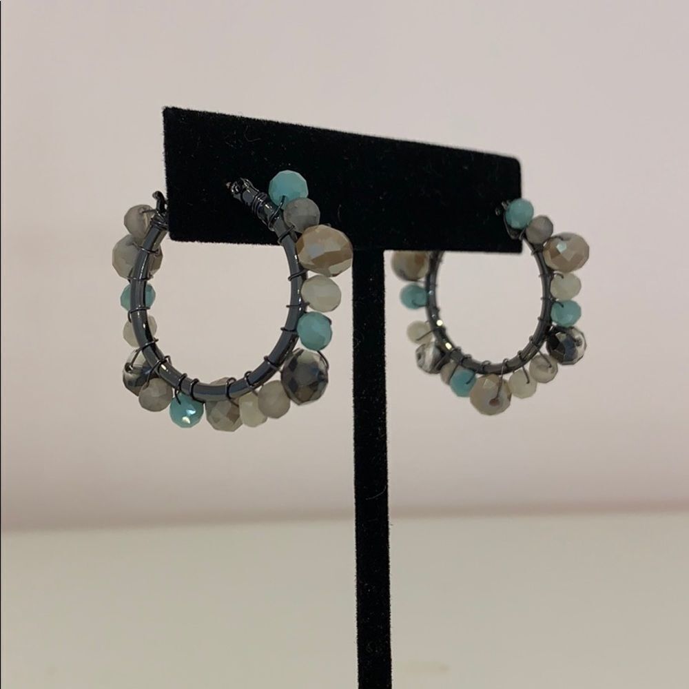 Beaded Hoop Earrings